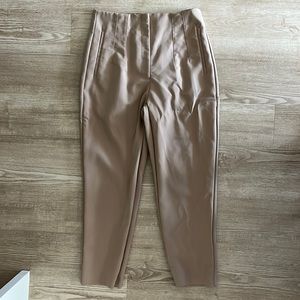 Zara high waist pants in taupe brown size large